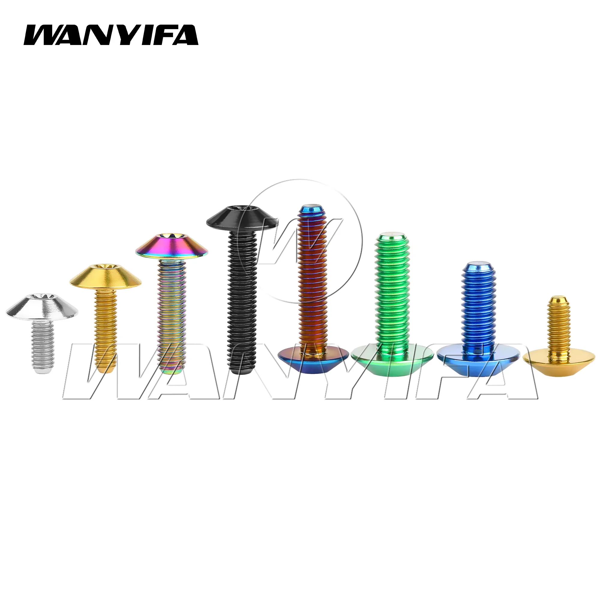 Wanyanza-Boulons en titane M6x12/15/ 20mm T30, vis à tête Torx pour fixation de moto et de vélo