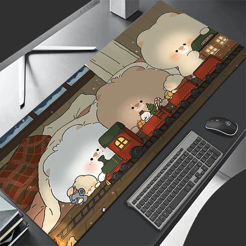 

Mouse Pad Baby Bear Mousepad Computer Keyboard Pad Mouse Mat Gamer Soft Office Carpet Table Mat Desktop Personality-Filled Mat