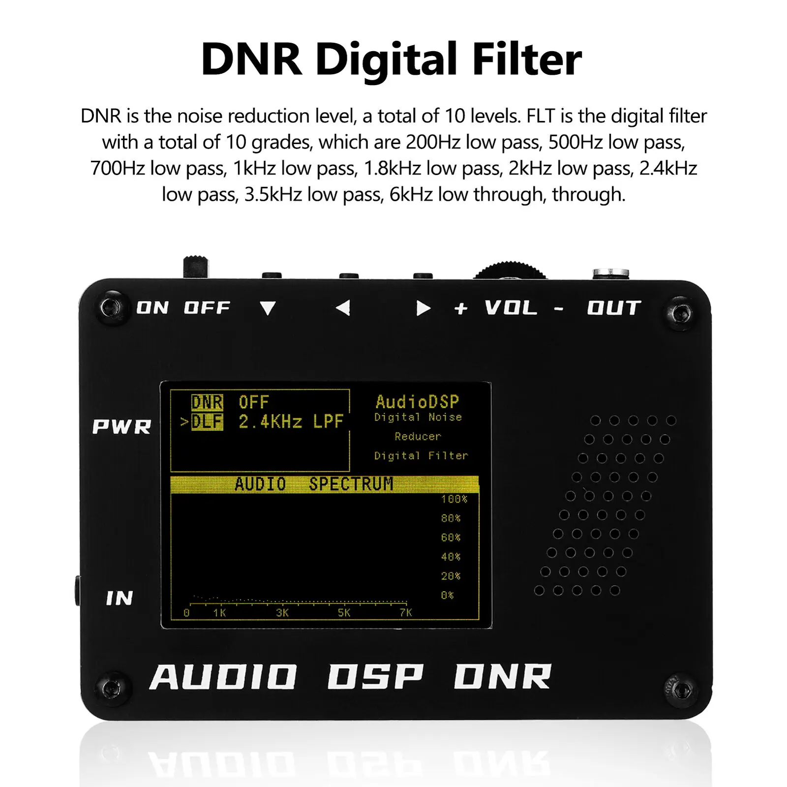 

2023 Audio DSP Noise Reducer DNR Digital Filter SSB Ham radio YAESU ICOM + Speaker