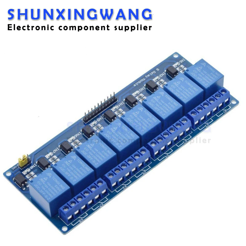 5V 12V 8 Channel Relay Module Shield With Optocoupler 8 Way Relay Board PIC AVR MCU DSP ARM 8-Channel Relays Module