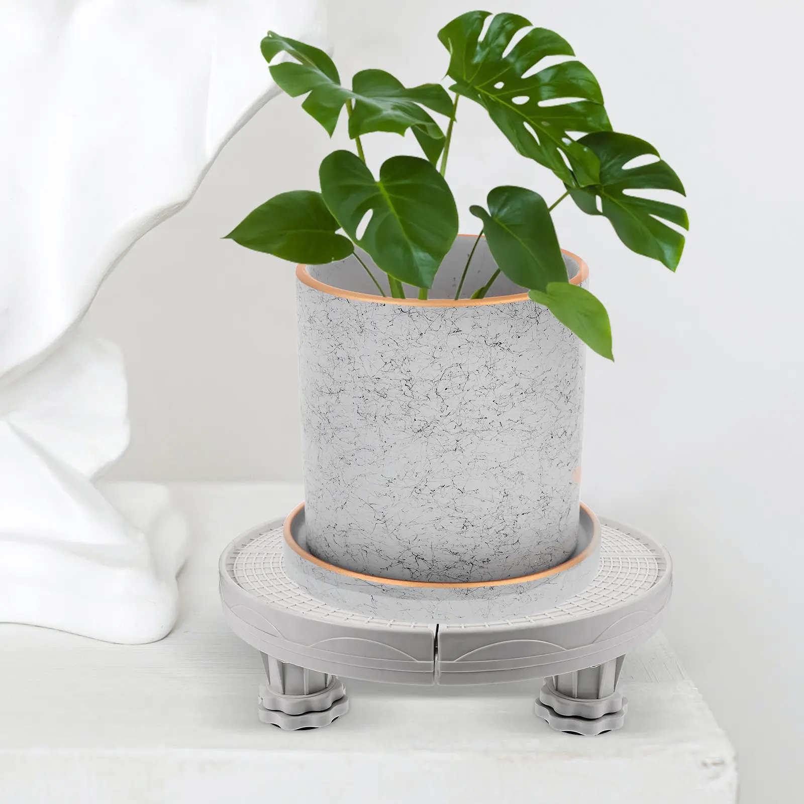 Air Conditioner Pedestal Round Plastic Support Elevated Base Stable Holder Rack for Indoor Units Garden Use Air Conditioner Base