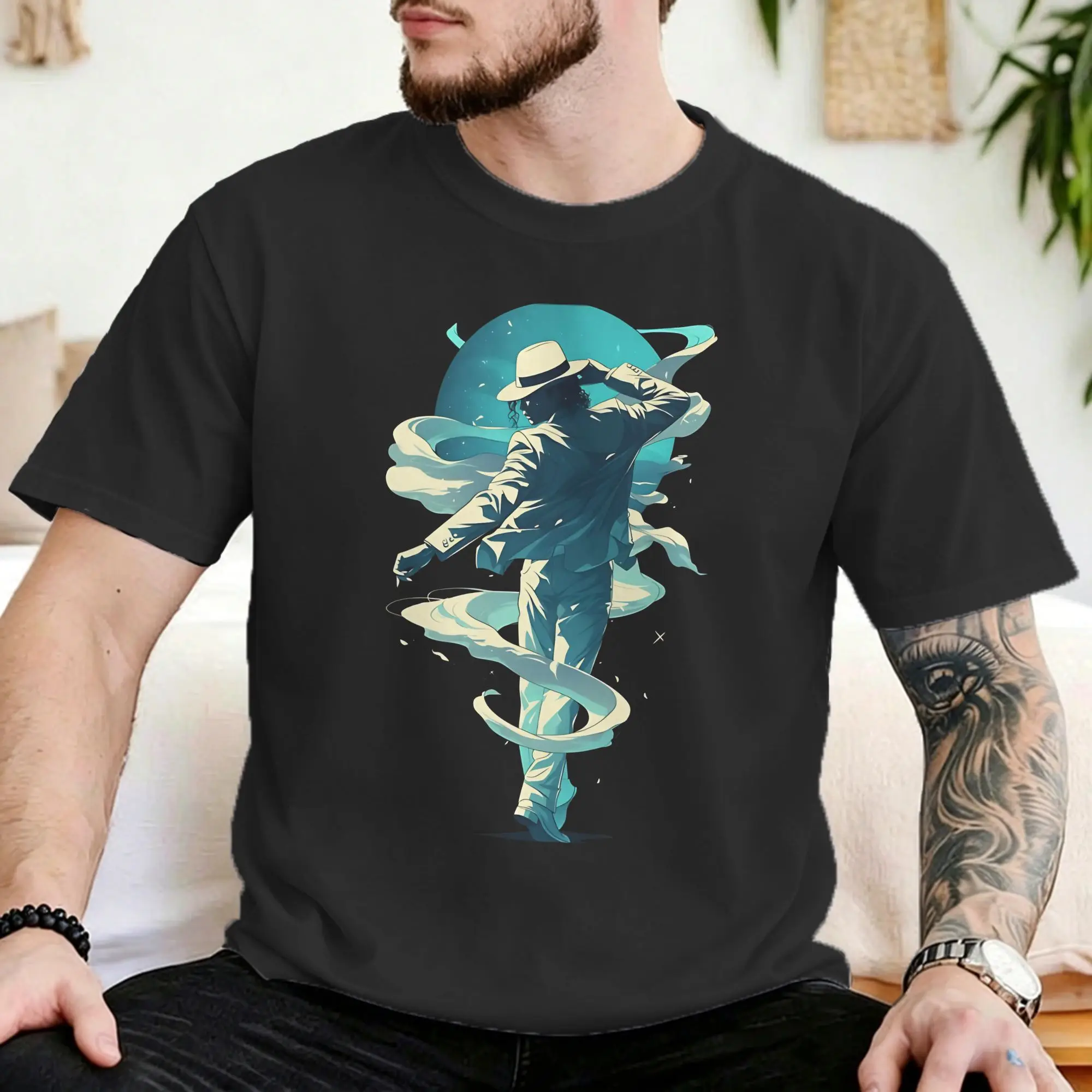 MJ Timeless Dance T-Shirt for Men Women Music Fashion 100% Cotton Tees Crew Neck Short Sleeve T Shirt 4XL 5XL 6XL Tops