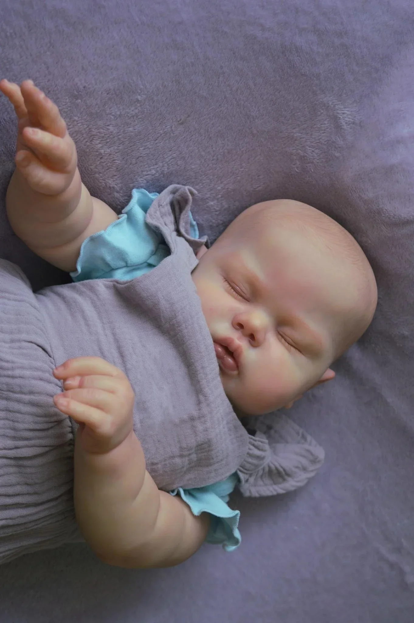 NPK 24''Handmade High Quantity Reborn Pickle Lifelike Toddler  in Soft Cloth Body Cuddly Baby Girl Collectible Art Doll