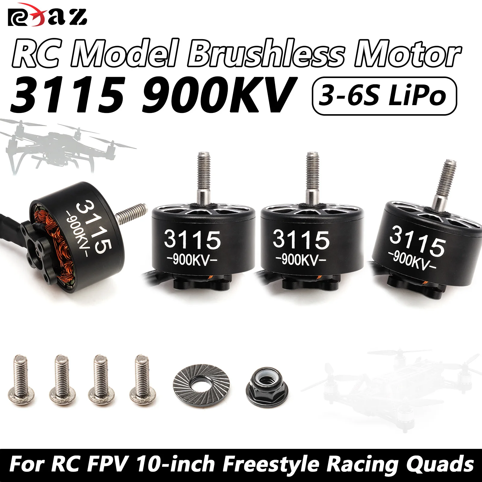 RC 3115‑900KV Brushless Motor 3‑6S Lipo RC Multirotor X‑Class FPV Freestyle Mark4 APEX XL10 Long Range 10Inch Outer‑Runner Motor