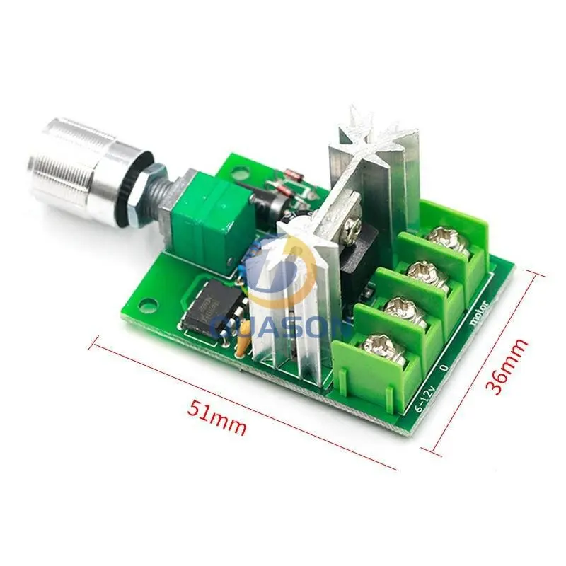 High Power 6A 6V-12V PWM No-Polarity DC Motor Speed Regulator Controller Board Speed Motor Control Switch Board