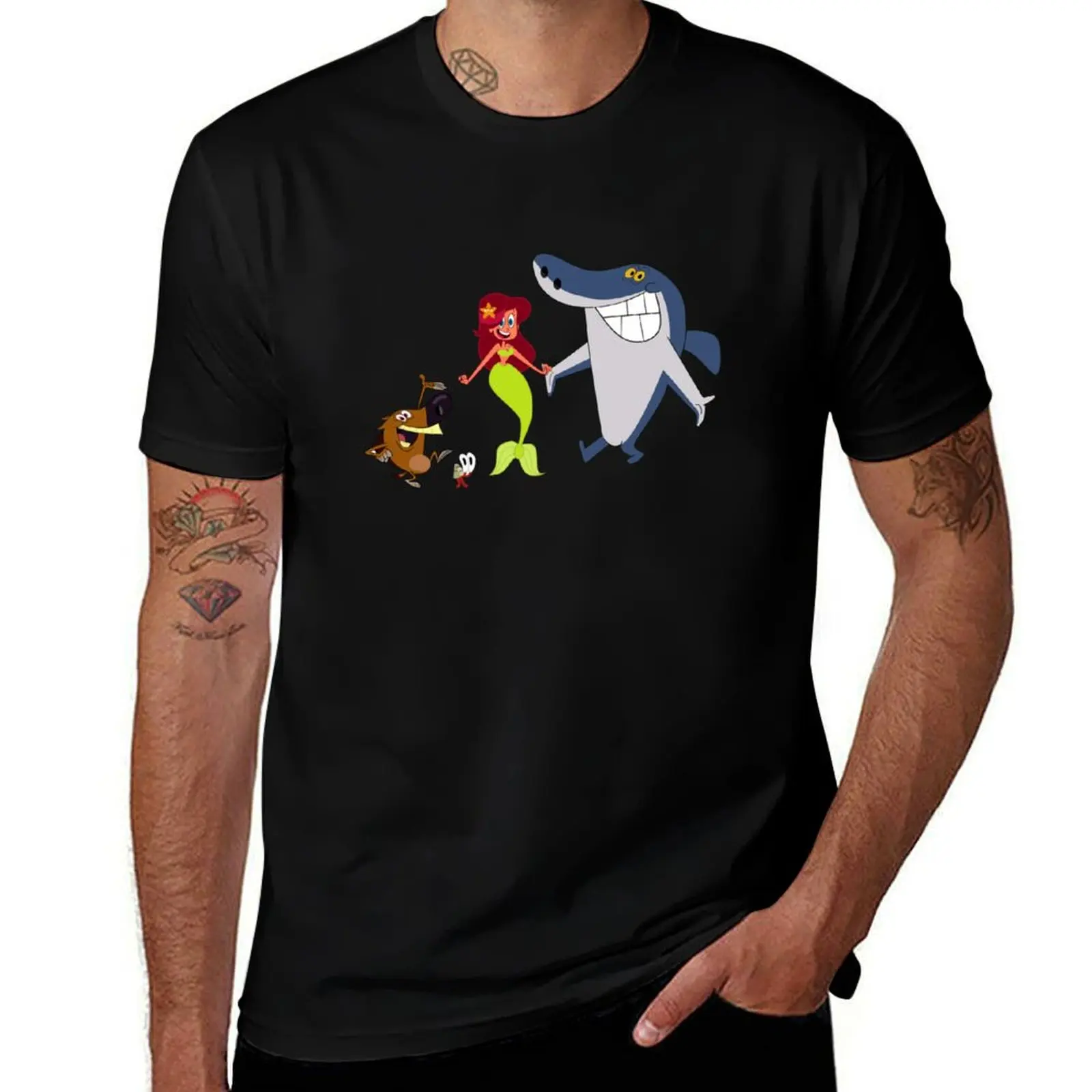 Zig and Sharko Famous Cartoon T-Shirt street wear tees sweat luxury clothes men