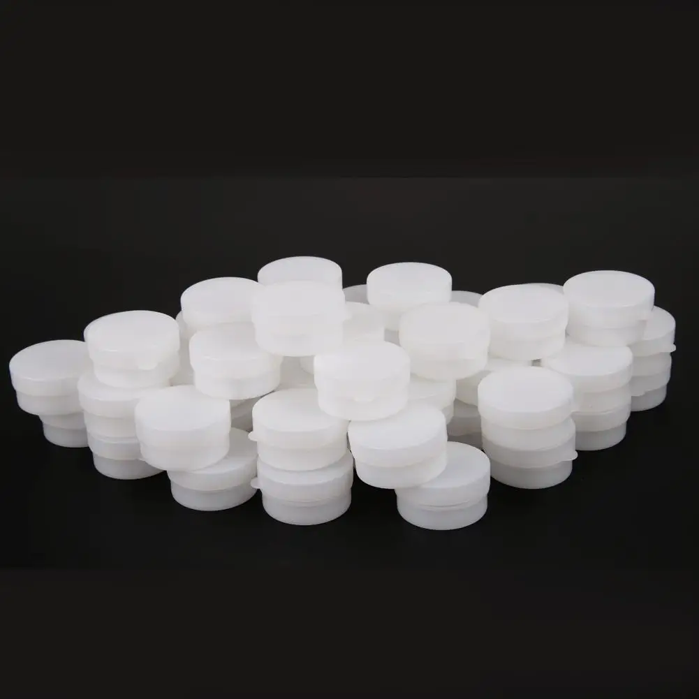 Bottiglie vuote riutilizzabili Crema per gli occhi Contenitore per crema per il viso Scatola in materiale plastico di colore bianco per strumenti da viaggio all'aperto