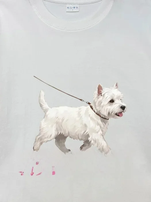 Cotton Short Sleeve T-Shirt Cute Pet Dog Poop Scooper Casual Breathable Printed round Neck Regular Fit Summer Fashion Tee