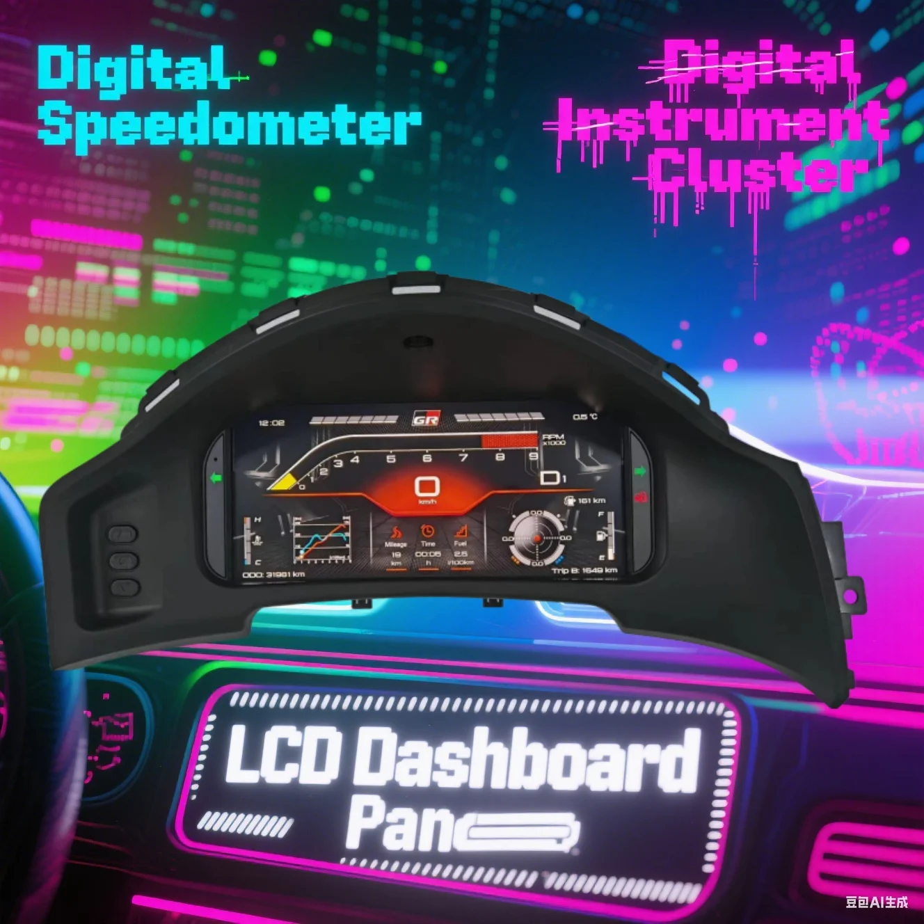 

VIrtrual Cockpit Car Digital Cluster For Toyota 86-Concept 2013-2019-Auto Instrument Panel Speedometer Dashobard Meter Odometer