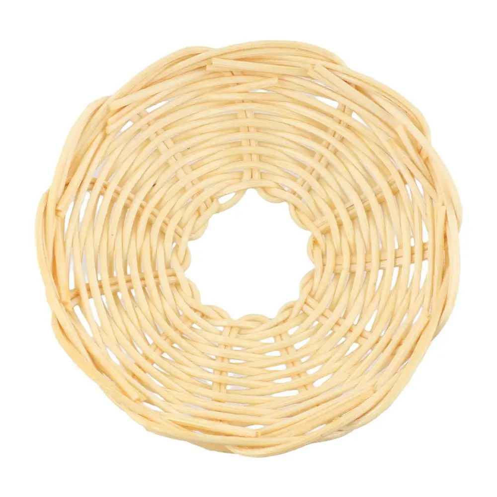 Luminária artesanal de rattan, abajur rústico clássico para lustre, abajur criativo vintage pendurado, capa de luz para quarto