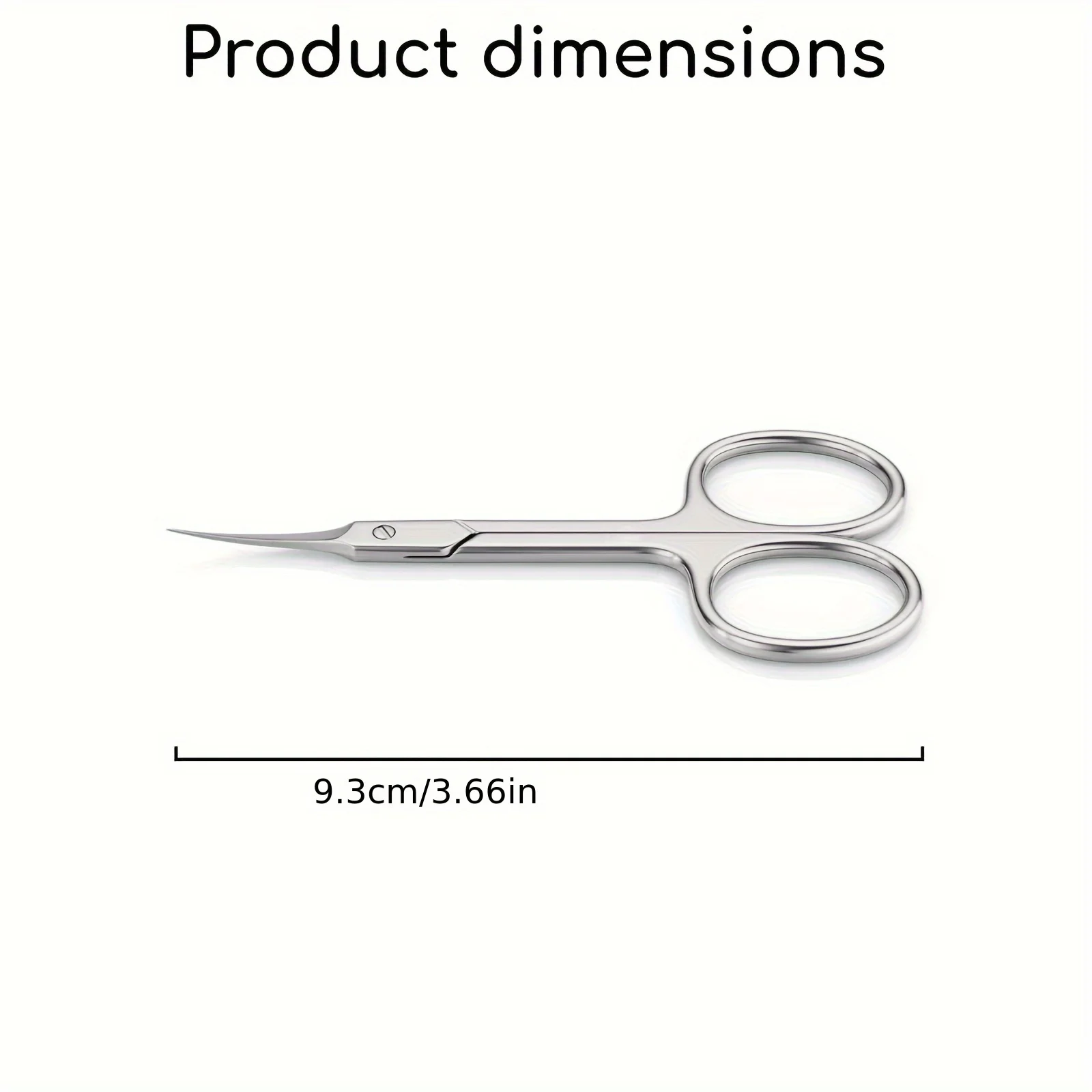 Stainless Steel Cuticle Scissors Hypoallergenic Nail & Beauty Grooming Tool for Eyebrows, Eyelashes, Beauty Scissors Durable