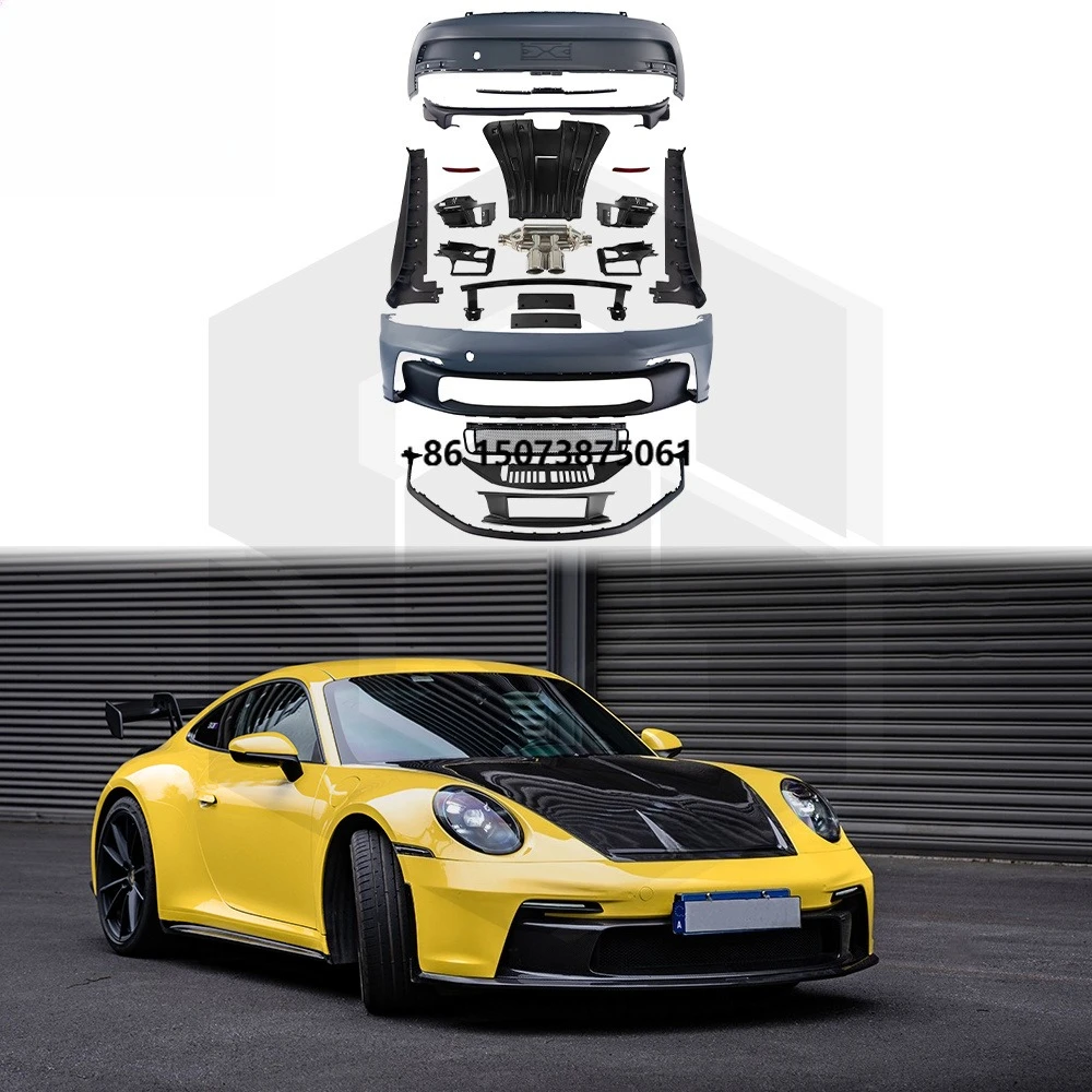 New PP Material Upgrade GT3 Style Bracket Kit for  911 992.1 992.2 Front Bumper Lip Spoiler Rear Diffuser Splitter