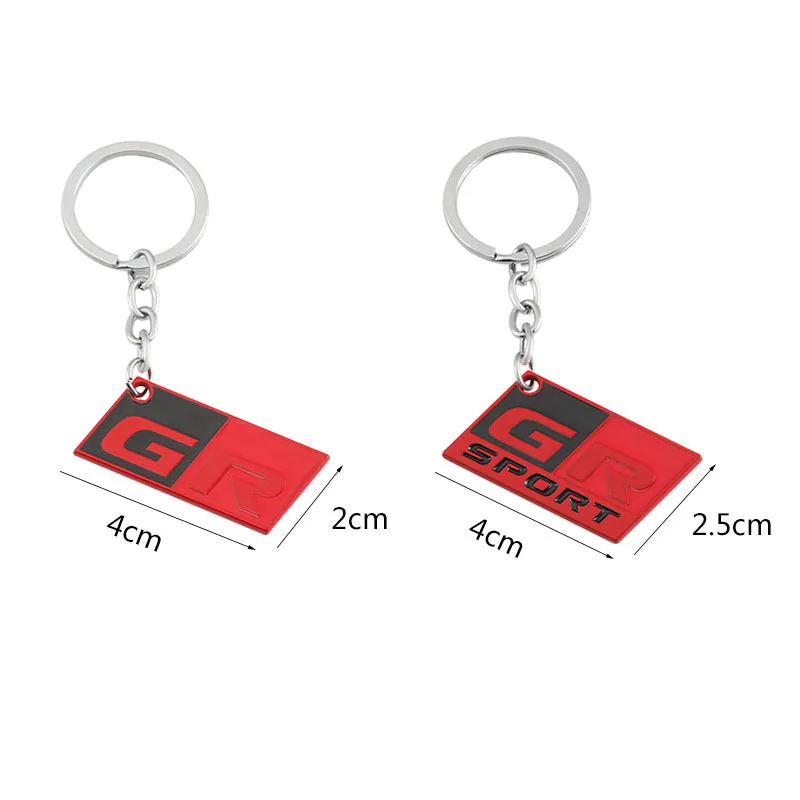GR Sport Car Keychain Gazoo Racing Key Ring Chain For Toyota Corolla Supra 86 Yaris Prius Camry Tacoma Venza Tundra Rav4 Auris