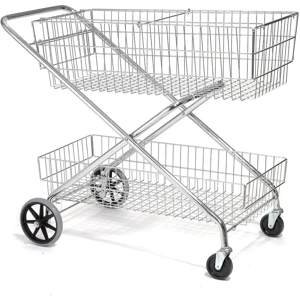 

Корзинный почтовый тележка из стали на 44 корзины, грузоподъемность 200 фунтов, 22 дюйма в ширину x 35 дюймов в высоту