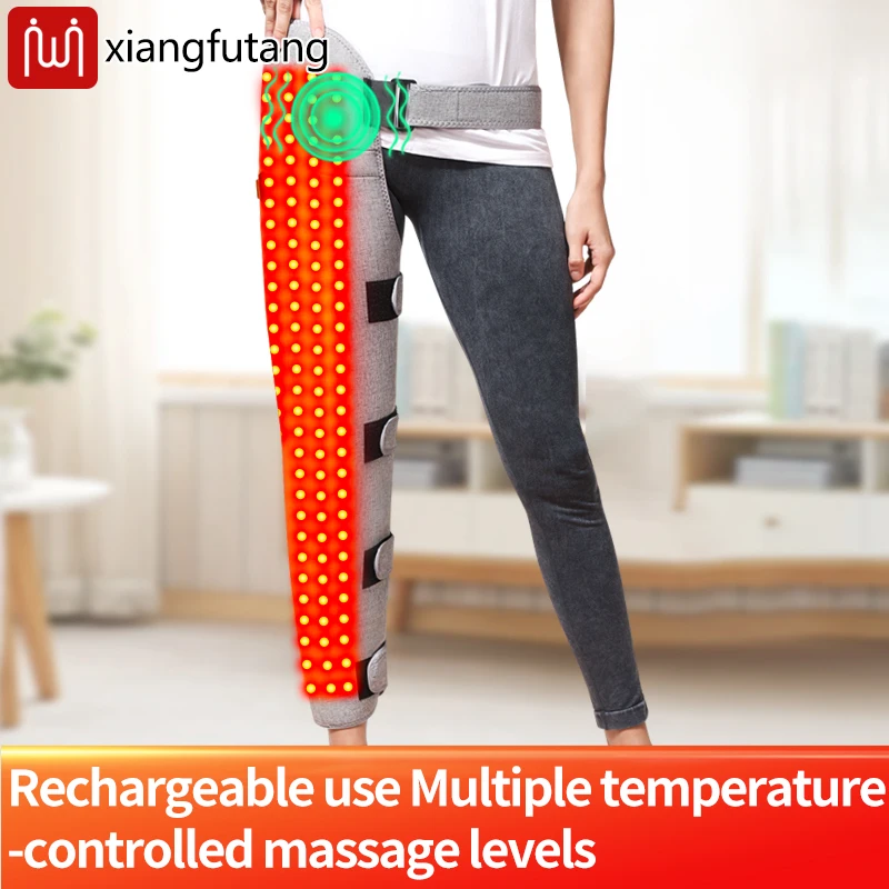 

Красный свет с подогревом, защита бедер для ног с вибрационным массажем бедра в ногах, снимает боль в мышцах, растяжение, ревматический дискомфорт