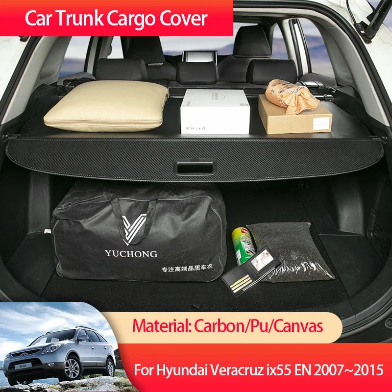 Per Hyundai Veracruz ix55 EN 2007 ~ 2015 2008 2009 2010 2011 2012 2013 Car Trunk Cargo Cover deposito bagagli posteriore Boot Tray Auto