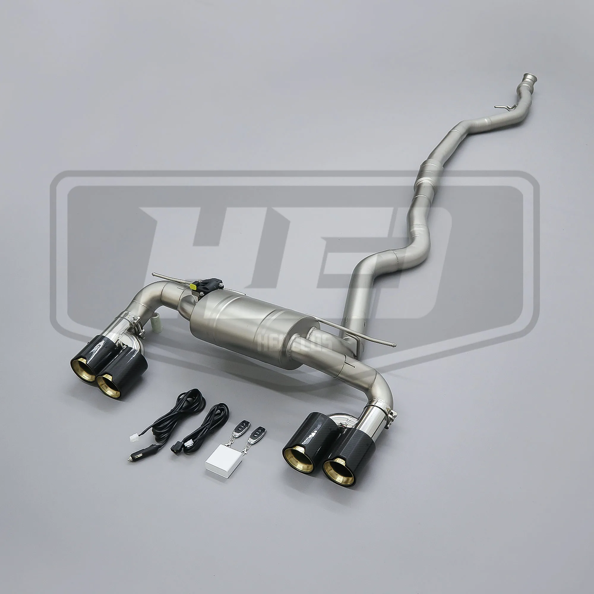 BMW F32 435i N55 3.0 터보 14-16용 HEO 캣백 밸브트로닉 머플러 배기 (듀얼 팁 포함)