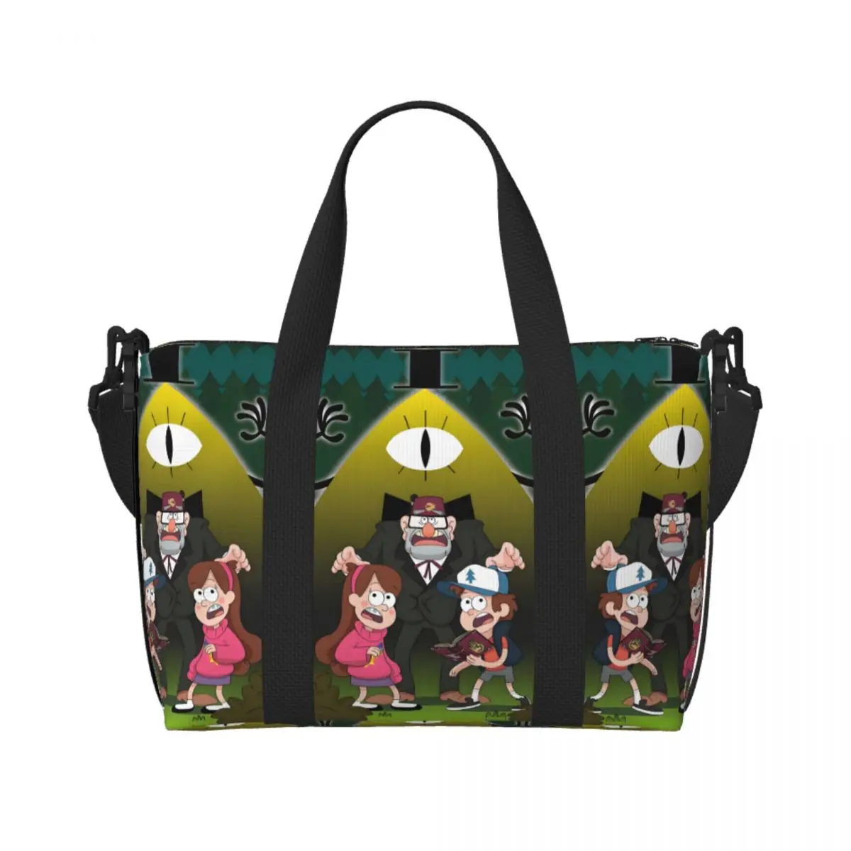 

Большая большая сумка Gravity Falls на заказ, женская загадочная комедия, анимированный фильм, шоппер, пляжная дорожная сумка для спортзала