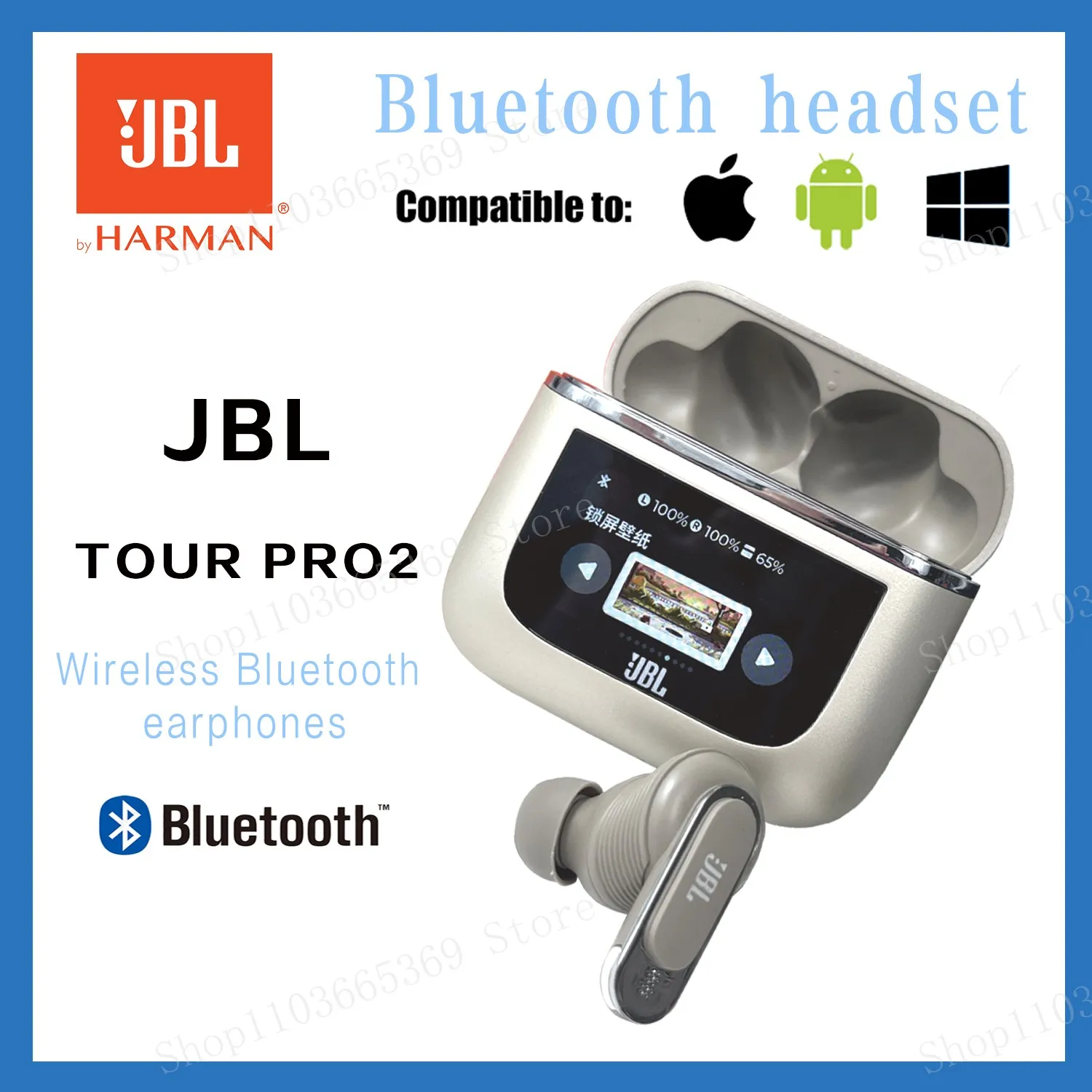 Original JBL Tour PRO 2 vritable sans fil Bluetooth couteurs stro couteurs sport casque avec cran LCD intelligent version HK