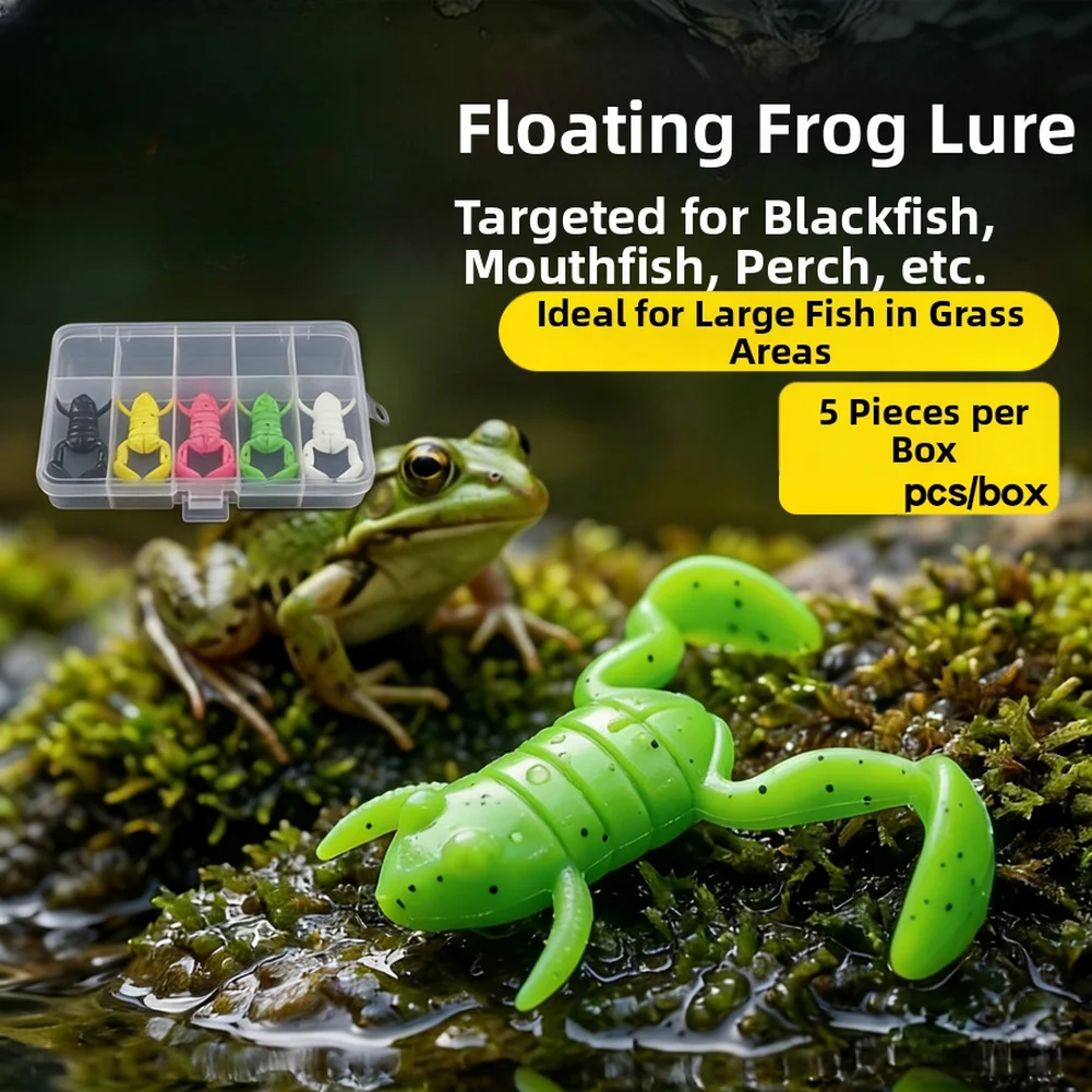 

Надводная приманка-лягушка для рыбалки в зарослях, с джиг-крючком, с мощными движущимися лапами, реалистичная имитация лягушки