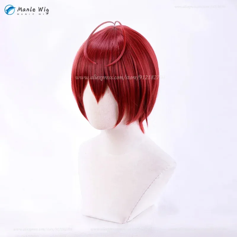 Wysokiej jakości peruki Rosehearts Cosplay Riddle Red Anime Krótkie Odporne na Ciepło Syntetyczne Włosy Halloween + Czepek pod Perukę