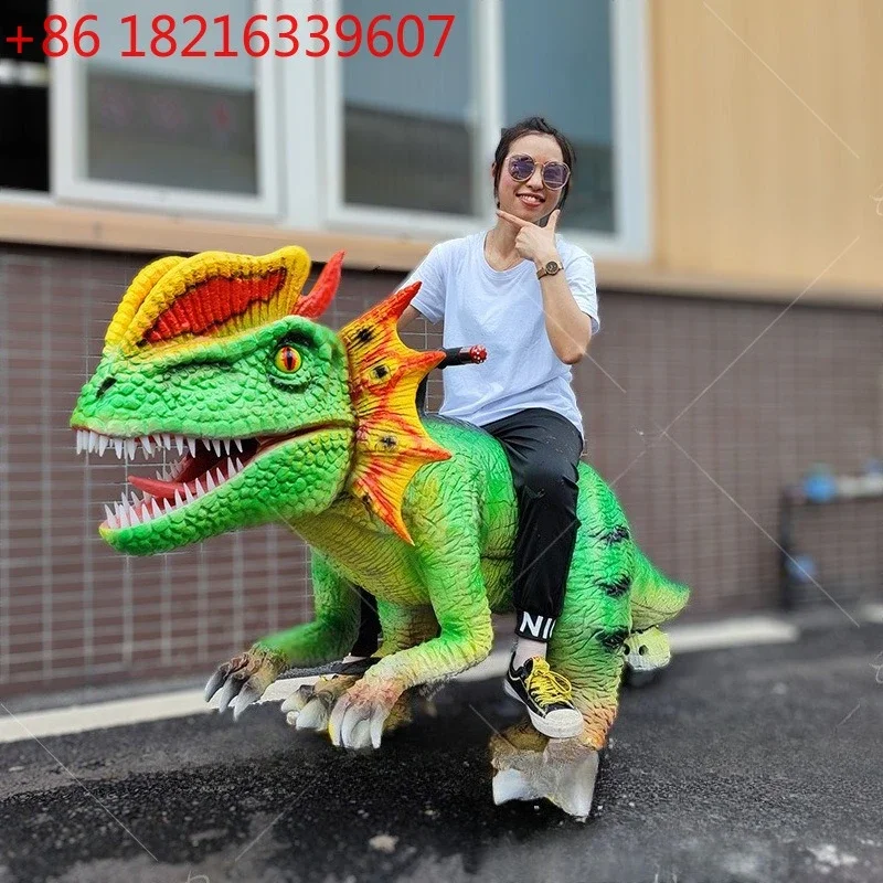 Simulation dinosaur electric car twisting dragon riding electric car animal model riding antique dinosaur cycling equipment