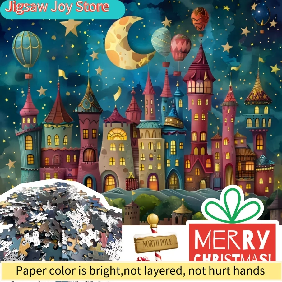 

Jigsaw Puzzle Balloons on the Roof Autumn Series Painting Puzzles Paper Puzzle Halloween Thanksgiving Christmas New Year Day