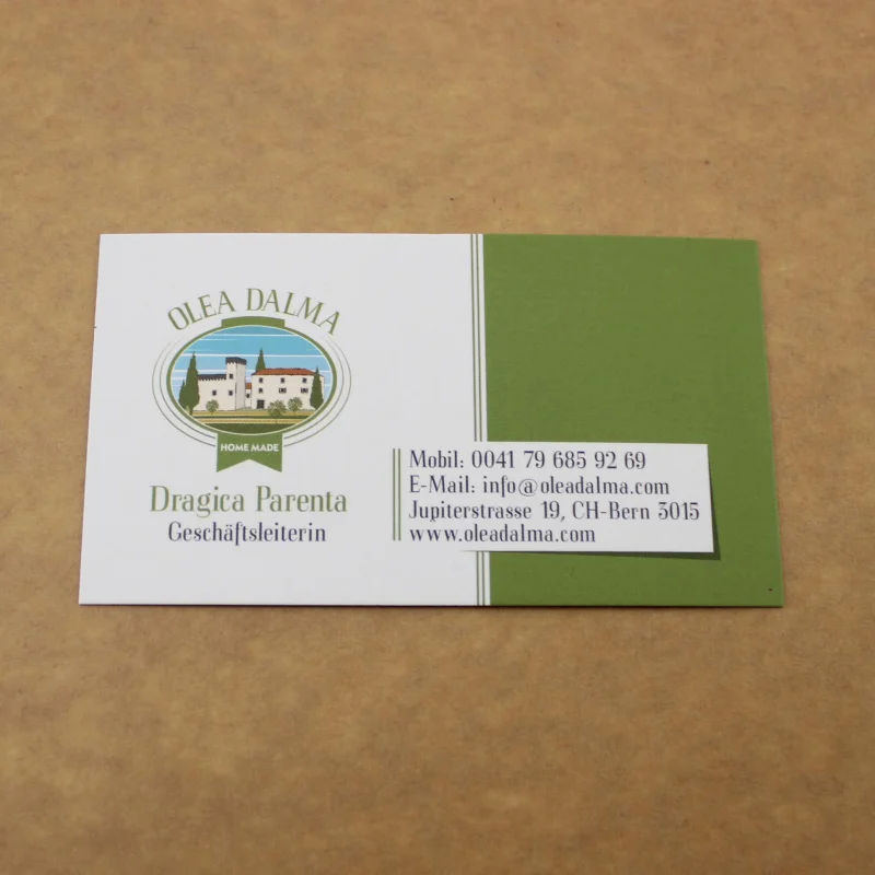 20 0.Zhang.Custom.8.5X5mm Paper Business Card 300gsm matte laminated paper businesscards with Custom logo printing