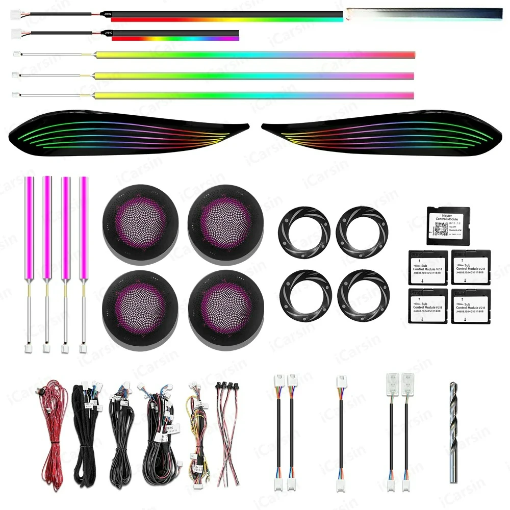 Suitable for B- MW 4 Series M4 F82/F83 Ambient Strip Accessories, Upgraded with 256 Color LED Car Interior Ambient Lighting,