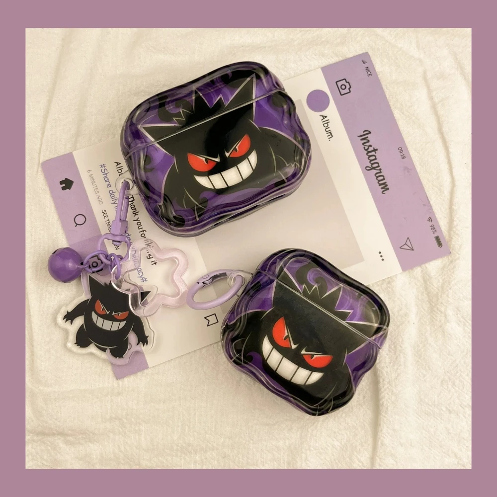 Cute Pocket Monsters Pokémon Gengar Earphone Case For Airpods 5 1 2 3 4 Pro 2 3 Wireless Bluetooth Headset Protective Hard Cover