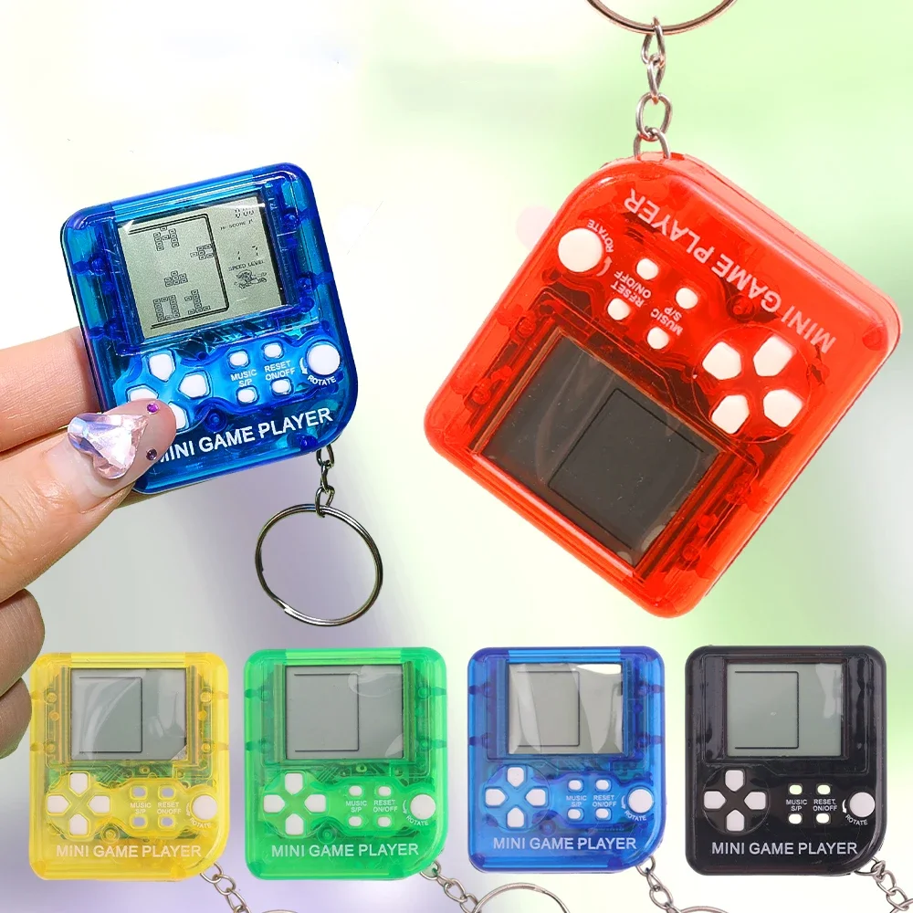 Retro Mini Pocket Classic Game Machine Keychain Children's Handheld Nostalgic Game Console With Keyring Video Game Kids Gift