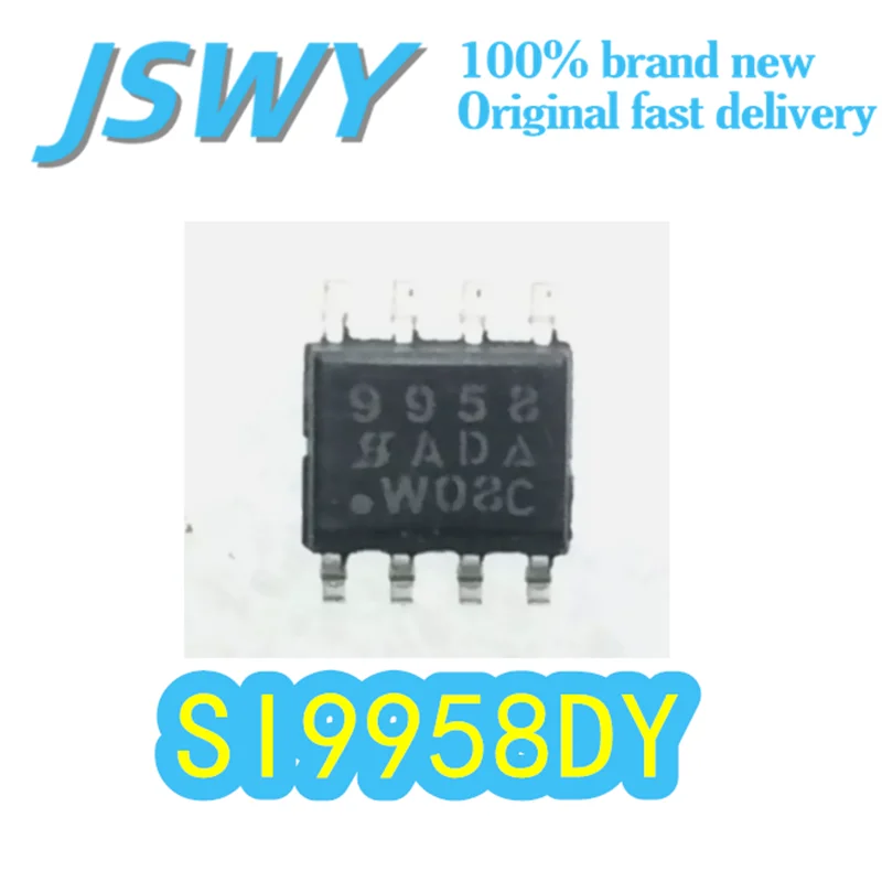 

(10/50 pieces) SI9958DY Silk-printed 9958 Dual-channel P-channel MOS tube SO8 package -20V -8A Power Electronic components