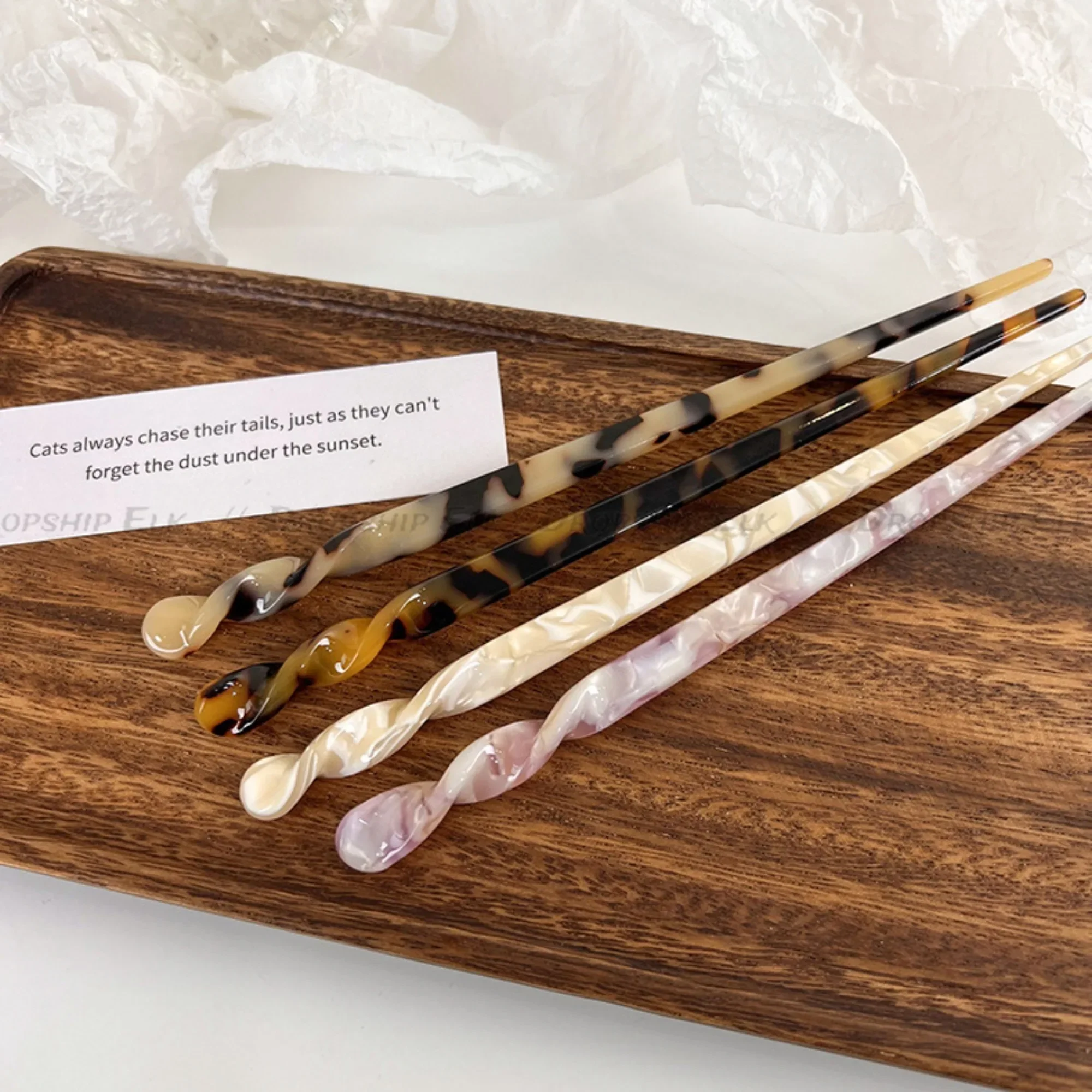 Jepit rambut gaya China mode jepit rambut wanita sumpit asetat antik Aksesori penata kecantikan gadis perhiasan pernikahan