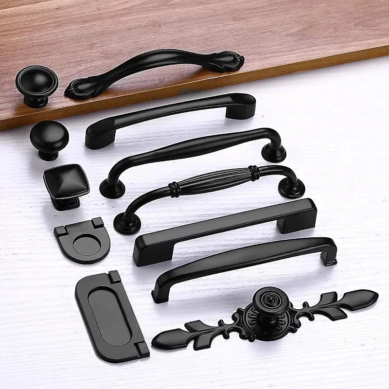 Black Handles Furniture Cabinet Knobs Muebles Handles Kitchen Handles Drawer Knobs Cabinet Pulls Cupboard Handles Knobs