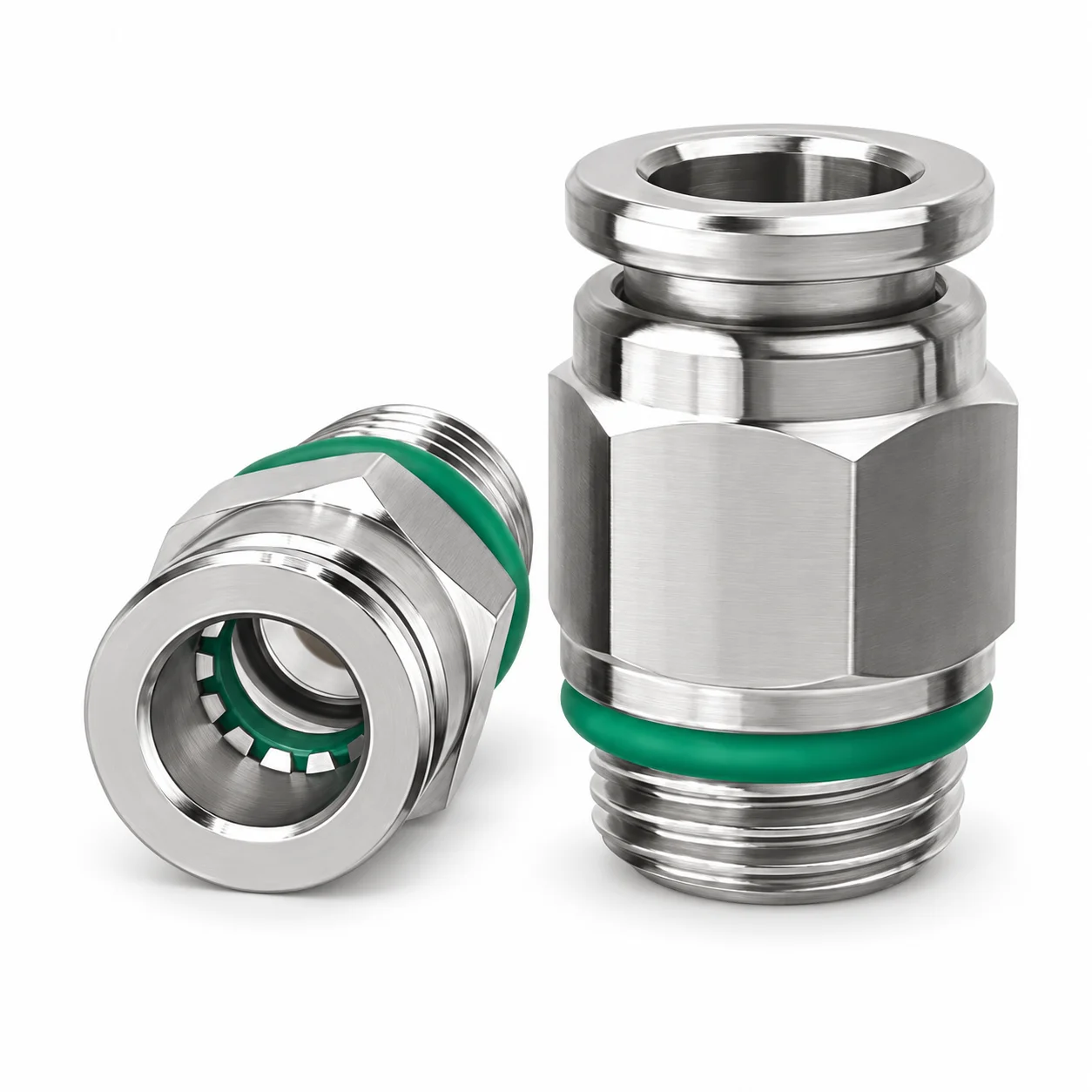1PCS PC-G 304 Stainless Steel Pneumatic Quick Connector Push In M5 G1/8 G1/4 G3/8 G1/2 Male Thread 4-16mm PU Air Hose Fitting