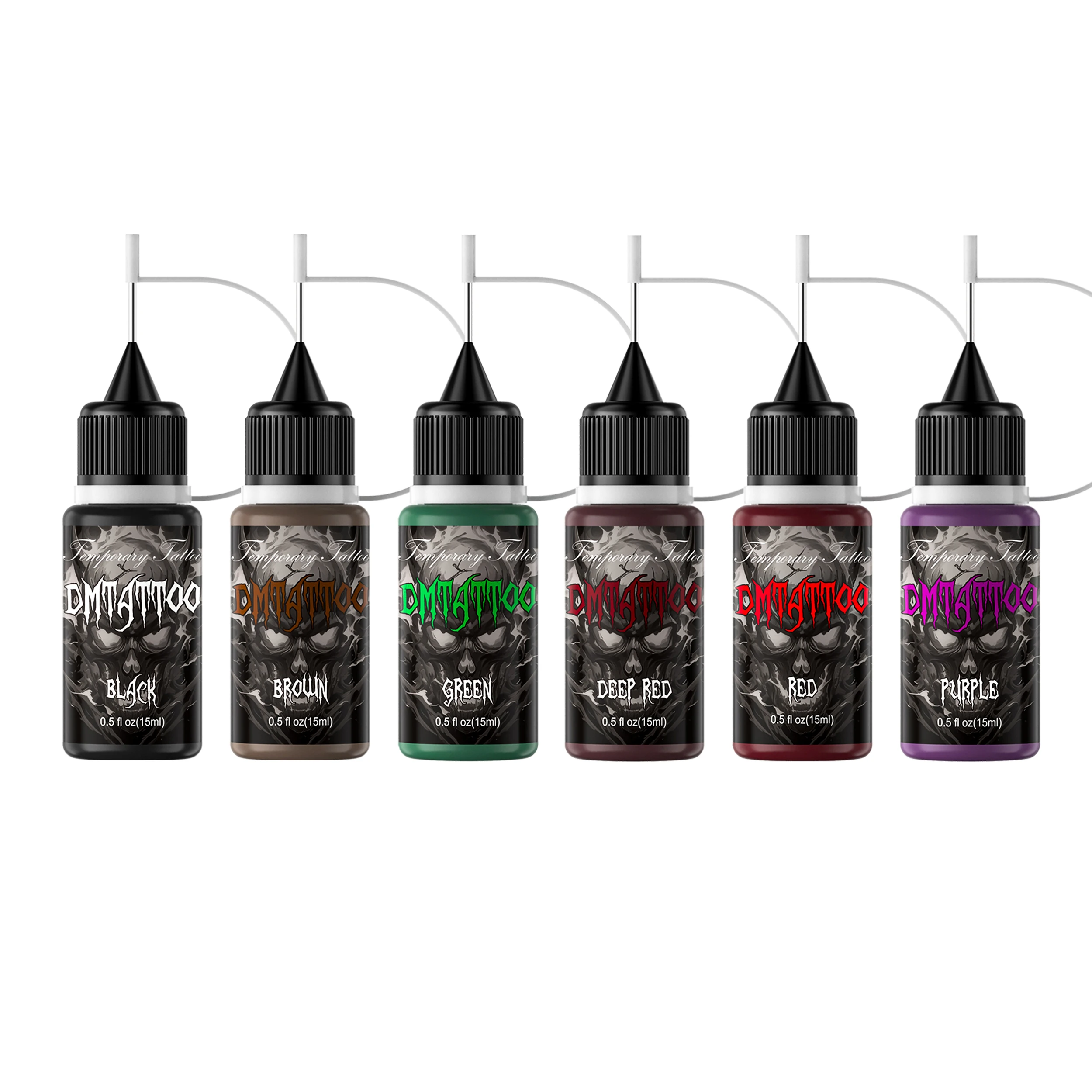 

6 Color Colorful Temporary Juice Tattoo Paste Painless Body Paint Tattoo DIY Fake Tattoo 1 Week without Fading for Women Men