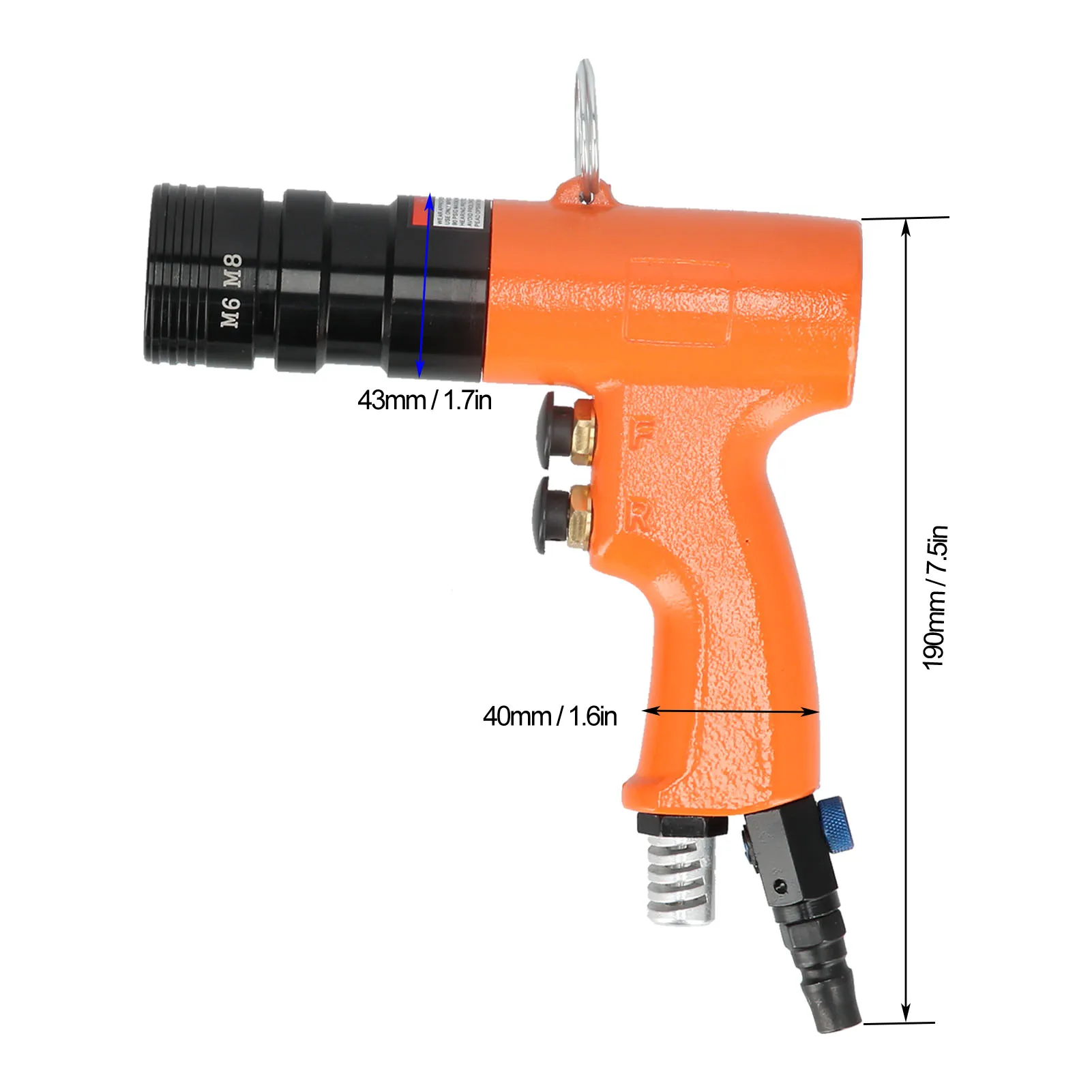 Pneumatic Riveting Gun Anti Slip Ergonomic Design Handle Industrial Grade Alloy Steel Powerful Handheld Air Pull Nut Guns