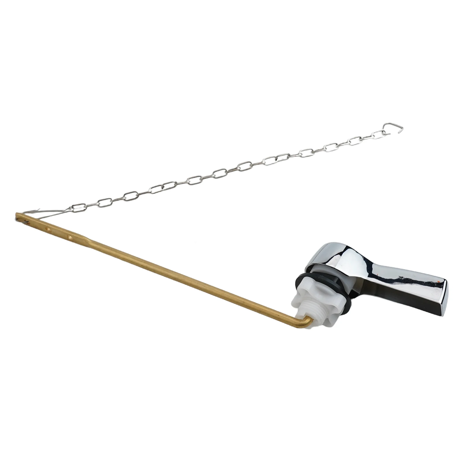 Alignment Flush Handle User Friendly Design Zinc Alloy Chain Easy Installation Sturdy Tank Trip Lever Three Holes