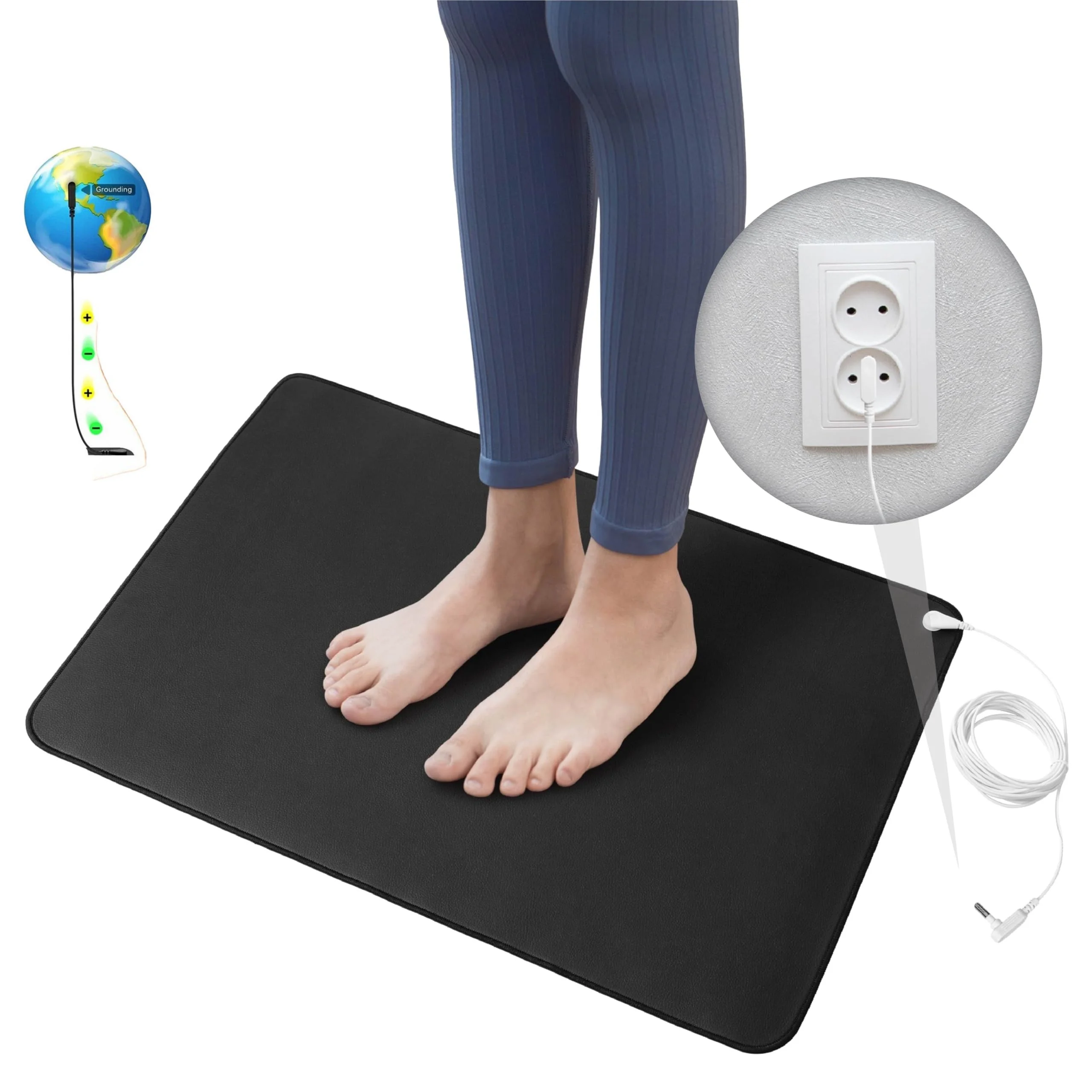 Chair Grounding Mat Reduce Pain Therapy Stress Relieving with extend cord PU,conductive, anti-static non-slip