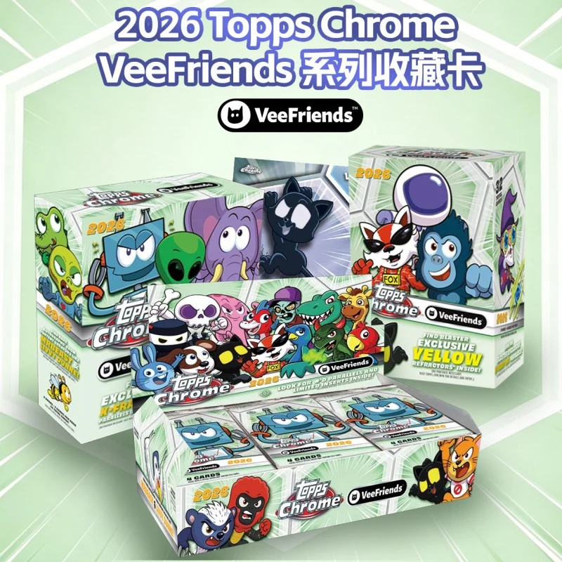 Tarjetas Coleccionables Originales Hot Selling 2026 Topps Chrome Veefriends, Personajes de Dibujos Animados Garyvee, Tarjetas Virtuales de Animales, Juguete de Regalo