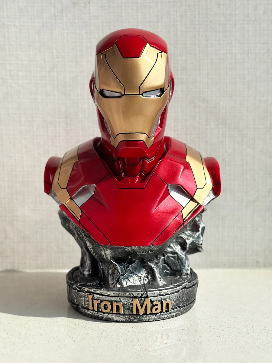 New Iron Man Model Mk46 Mk50 Statue Avengers League 4 Iron Man Handmade Luminous Peripheral Resin Ornament Handmade Boy Gift