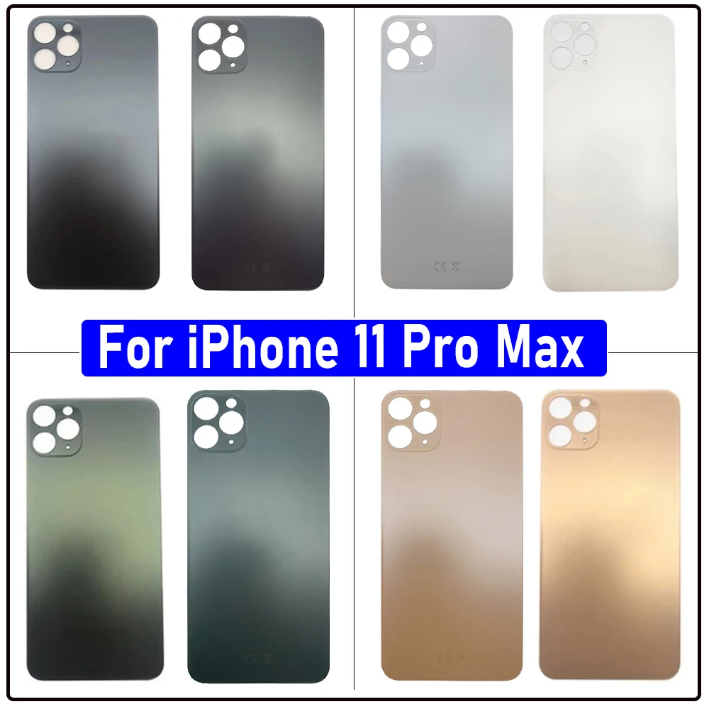 NEW Battery Cover Rear Door Glass Back Housing Case With Adhesive Replacement Parts For iPhone 11 Pro Max Big Hole