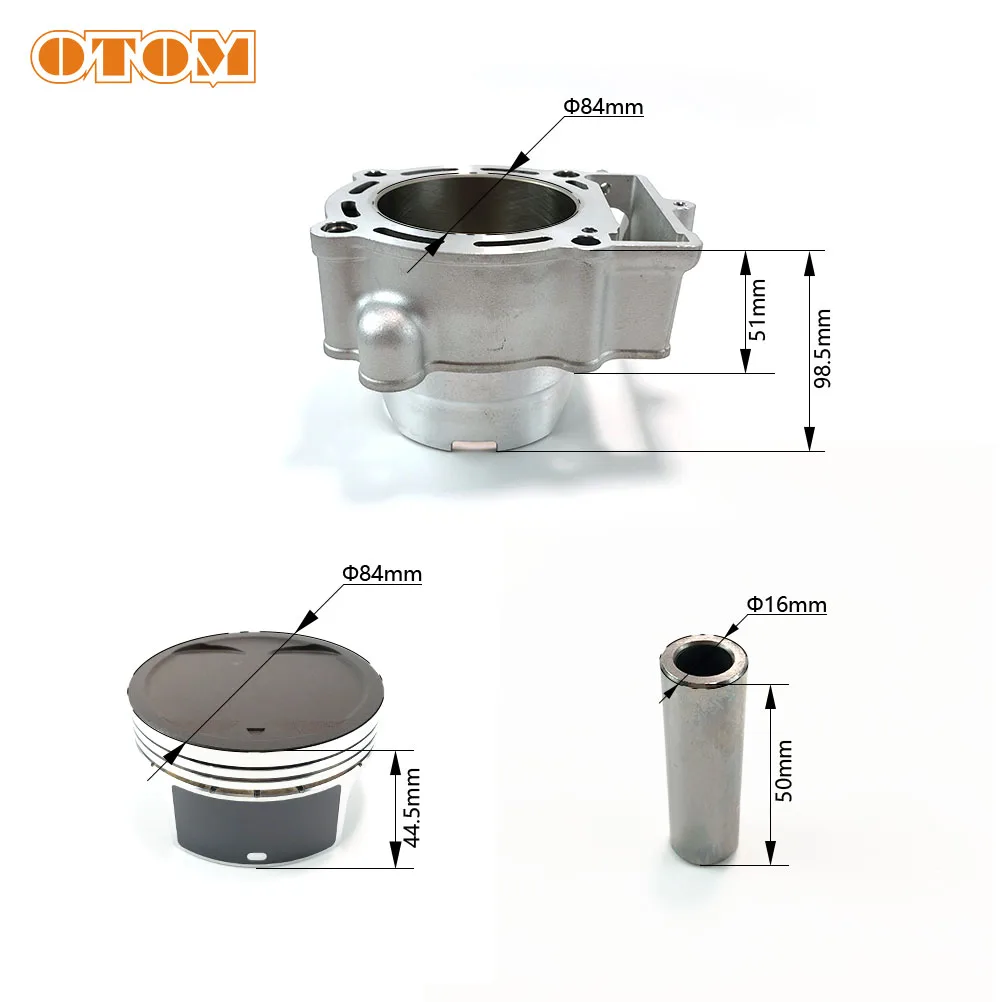 OTOM Motorcycle Engine 84mm Cylinder Kits And Piston Pin Ring Gasket For Bosuer KAYO T6 K6 Xmotor RX3 SHINERY X6 Apollo ZONGSHEN