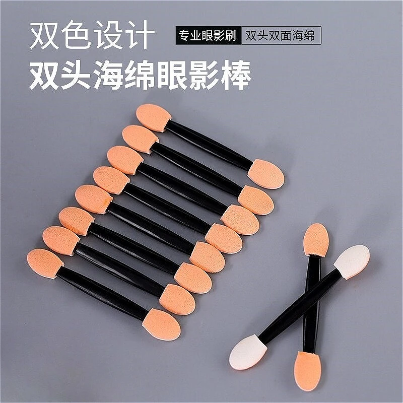 50Pcs Double-Ended Latex Sponge Eyeshadow Applicator, 7.5cm Makeup Tool for Nail Art Blending, Must-Have Beauty Essential