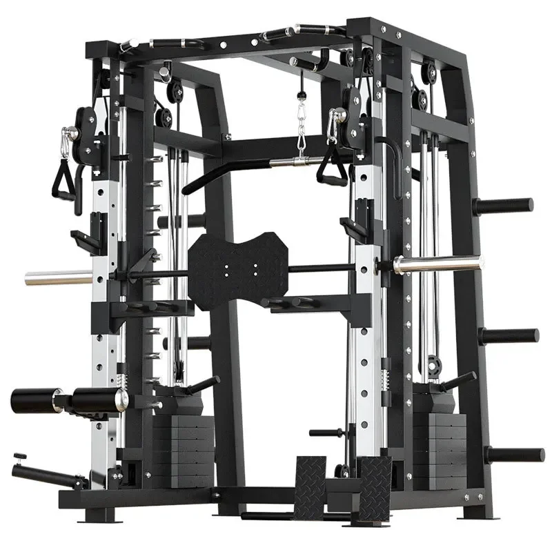 Commercial Gym Smith Machine Total Body Cage Workout Gym Equipment Weight Lifting Machine Leg Press Strength Training