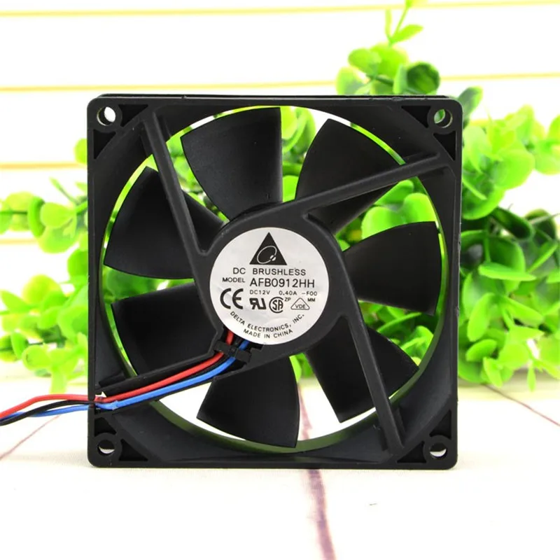 

Original AFB0912H 92 * 92 * 25MM 12V 0.40A 9CM 3-wire speed measurement dual ball chassis power cooling fan