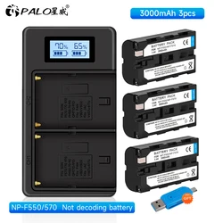 NP-F550 NP-F570 NP F550 F570 Camera Battery + LCD Dual Charger for Sony NP-F330 NP-F530 NP-F570 NP-F730 NP-F750 NP-F960 NP-F970