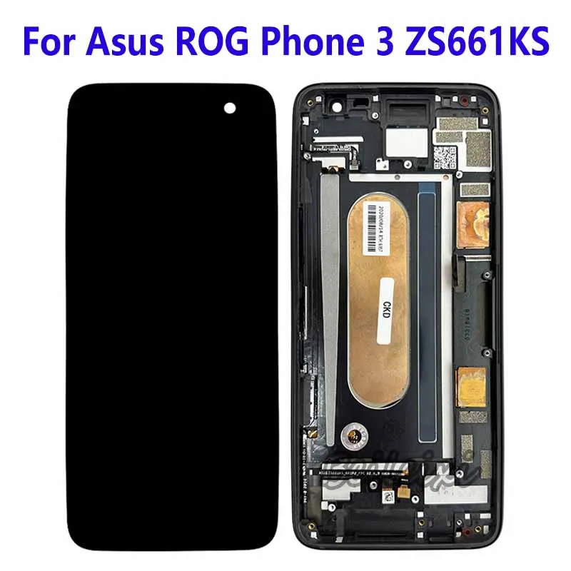 For Asus ROG Phone 3 Strix ASUS_I003DD LCD Display Touch Screen Digitizer Assembly For Asus ROG Phone 3 ZS661KS I003D I003DD