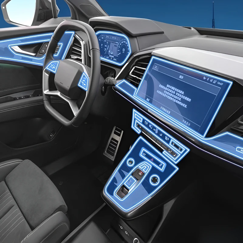 Für Audi Q4 E-tron Armaturenbrett Multimedia-Navigation Transparente Kratzschutzfolie Modifikation für