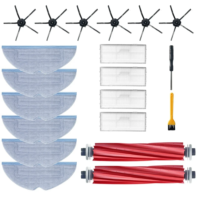 

Запасные части: основная и боковая щетки, HEPA-фильтр, совместимый с Roborock S7 T7S аксессуары для робота-пылесоса